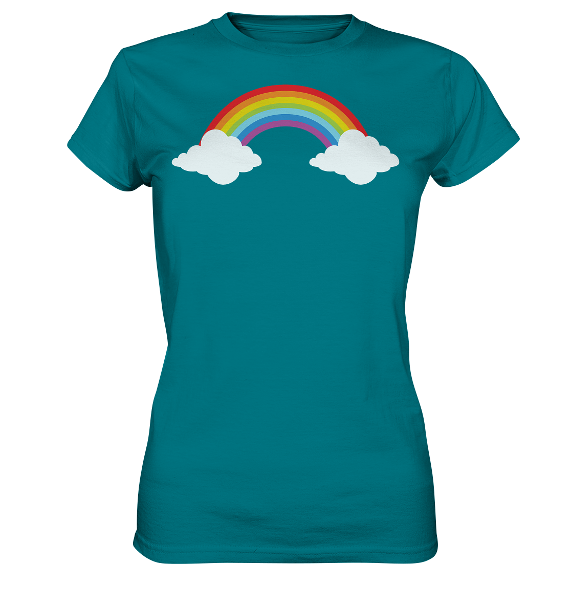 Regenbogen mit Wolken  - Ladies Premium Shirt