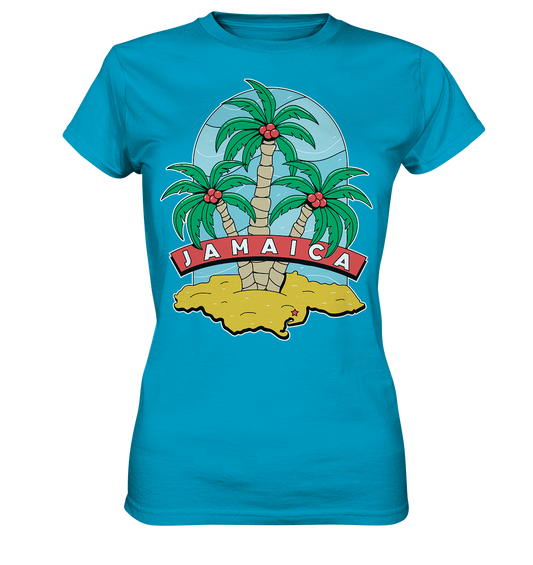 Jamaica Strand mit Palmen  - Ladies Premium Shirt