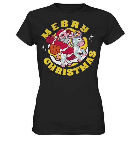 Reitender Nikolaus,Merry Christmas, Frohe Weihnachten  - Ladies Premium Shirt