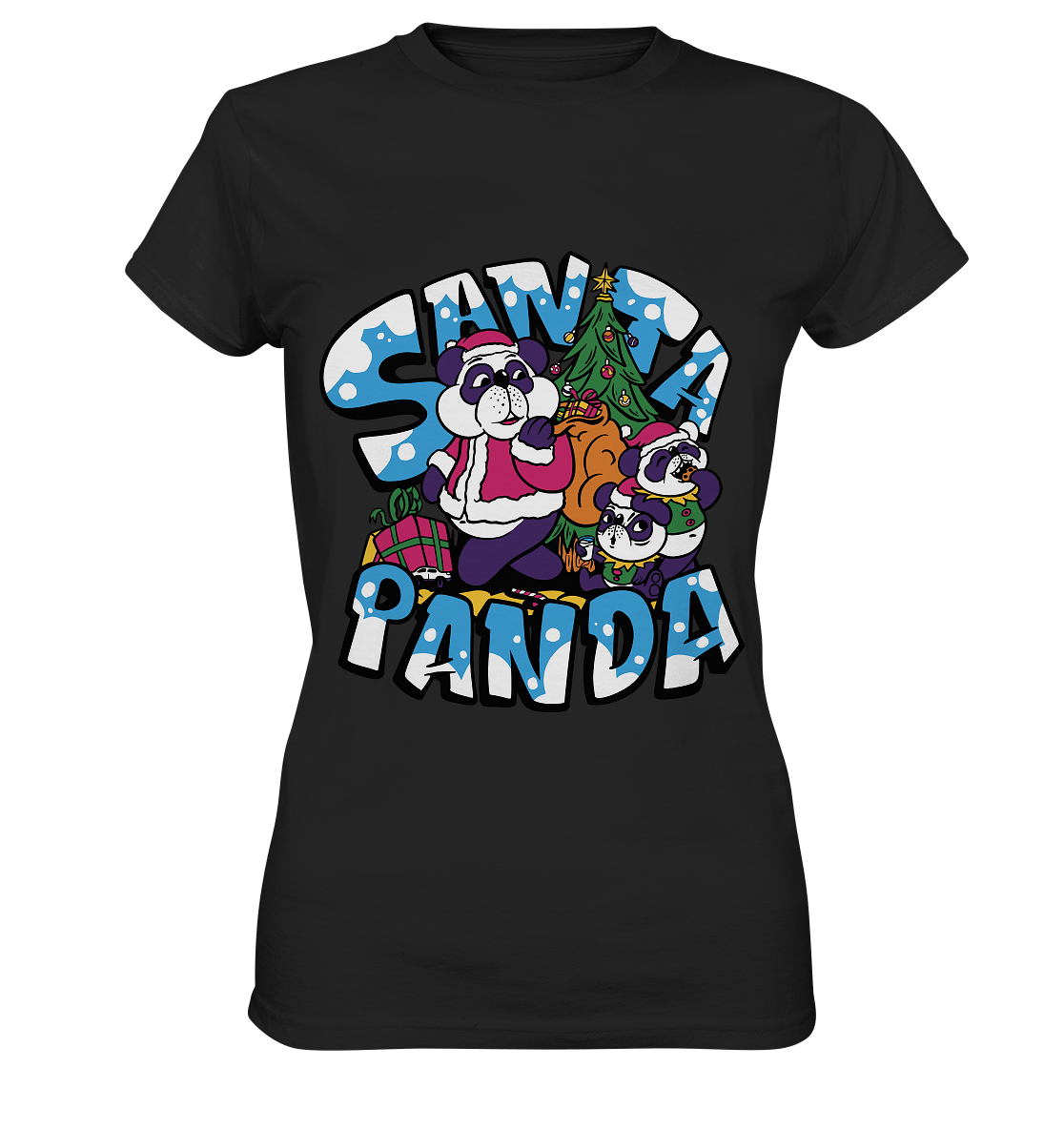 Weihnachten, Santa Panda , Nikolaus Panda ,Merry Christmas  - Ladies Premium Shirt