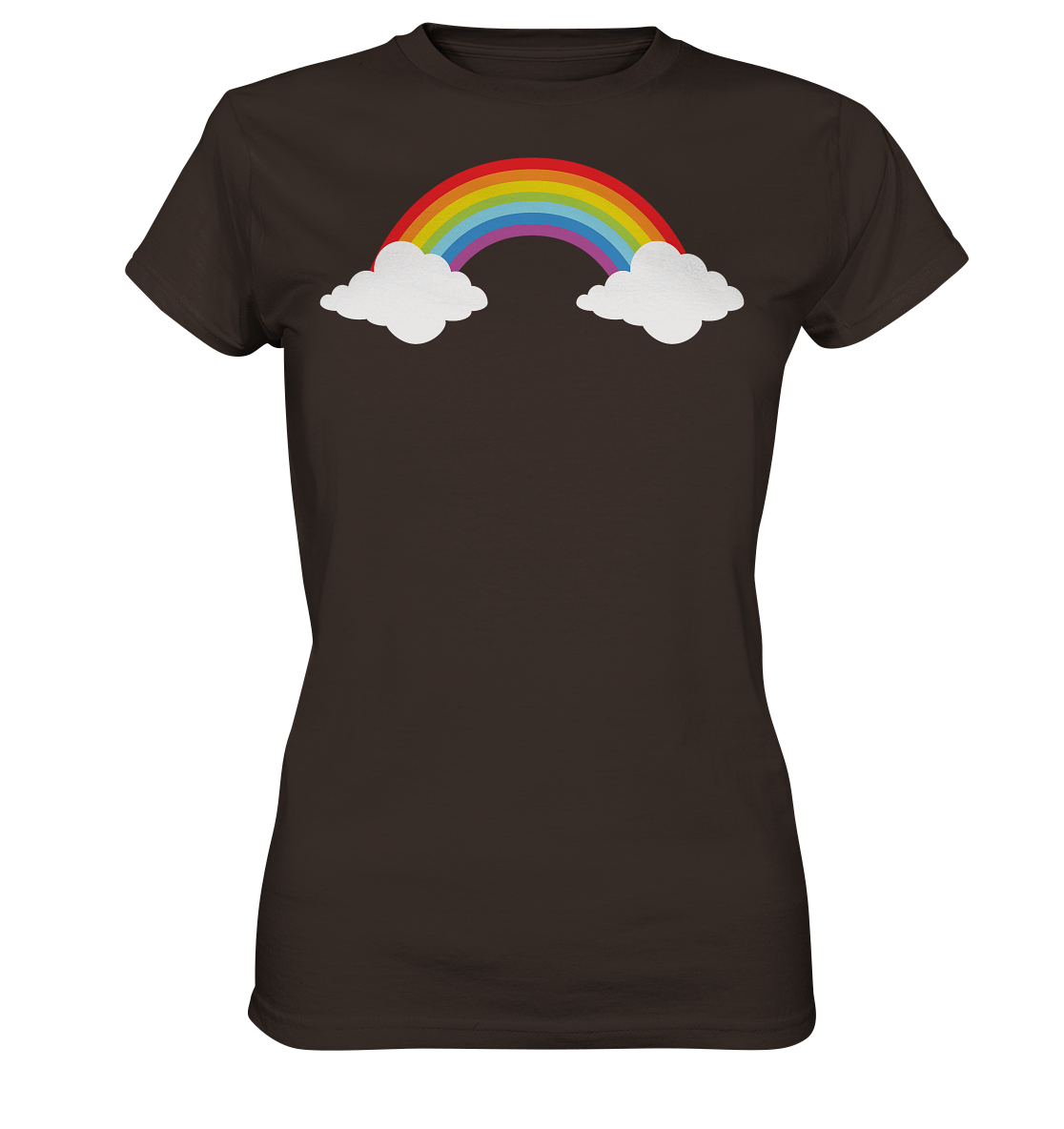 Regenbogen mit Wolken  - Ladies Premium Shirt