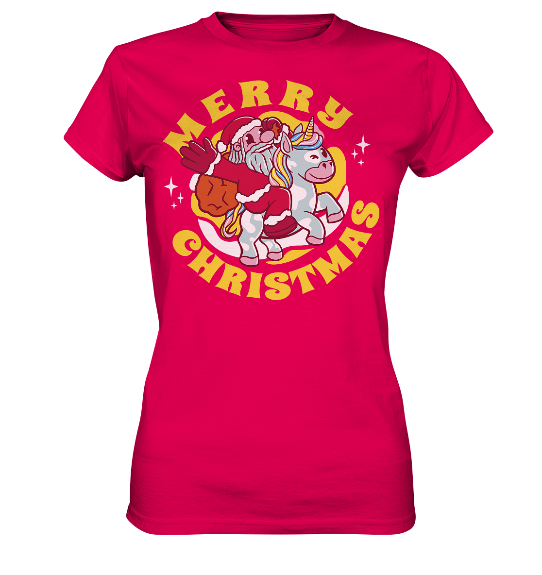 Riding Santa Claus, Merry Christmas, Merry Christmas - Ladies Premium Shirt