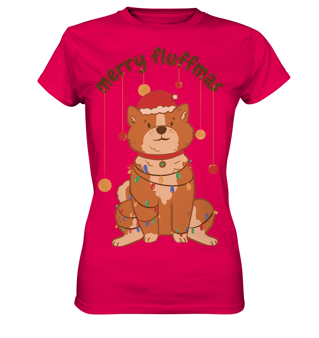 Weihnachtliches Motiv Fun Merry Fluffmas - Ladies Premium Shirt