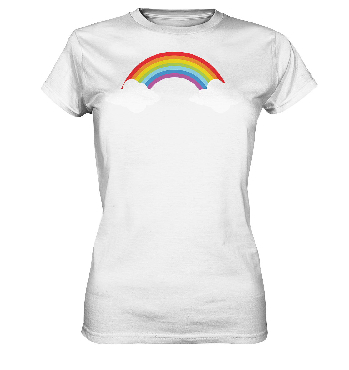 Regenbogen mit Wolken  - Ladies Premium Shirt