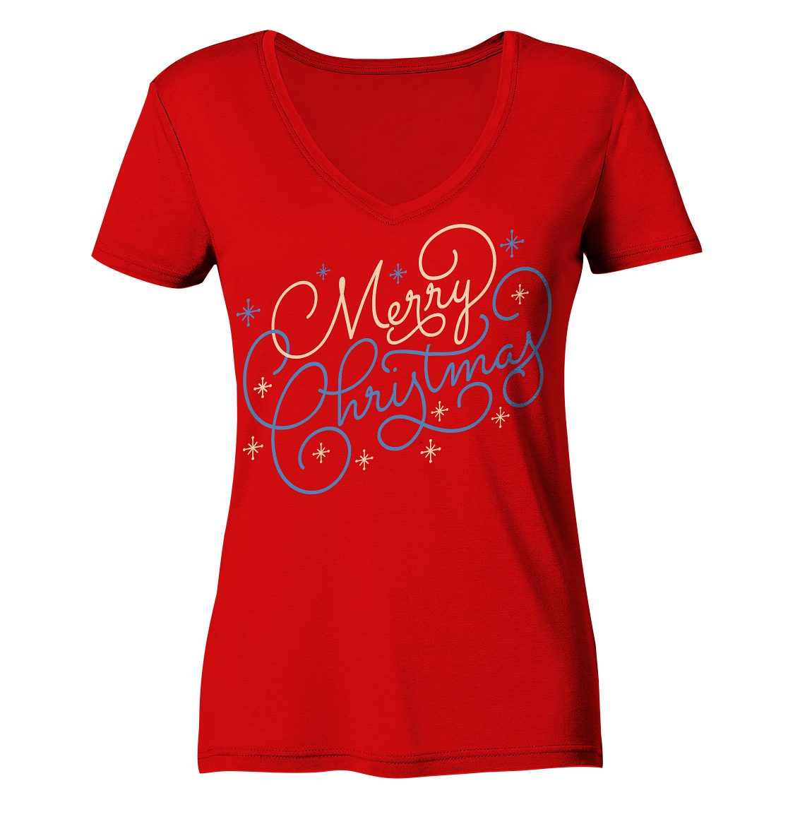 Weihnachtliches Design Merry Christmas  - Ladies V-Neck Shirt