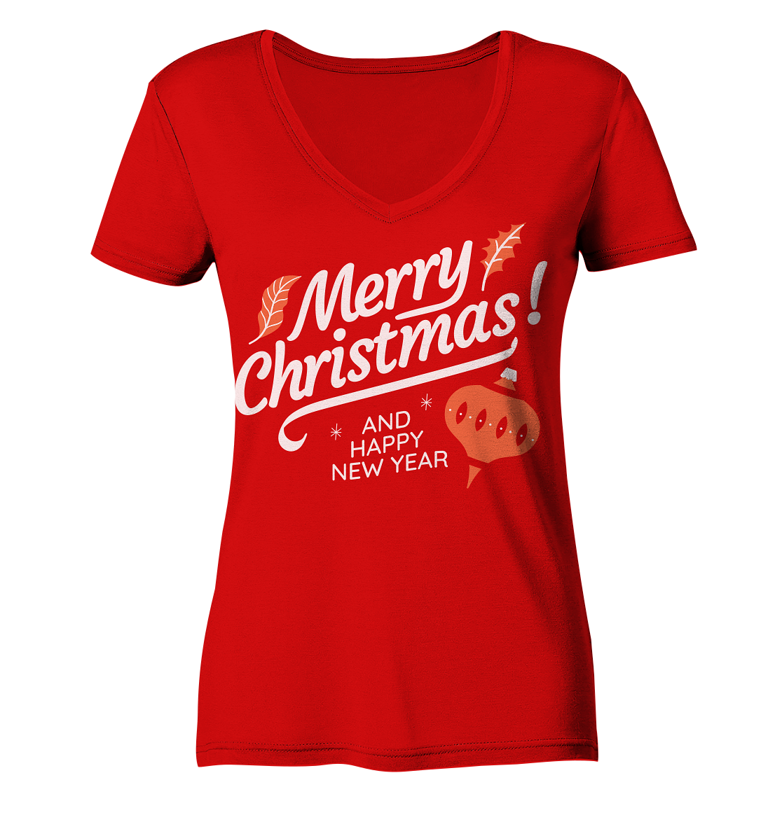 Merry Christmas and Happy New Year, Merry Christmas and Happy New Year - Ladies V-Neck Shirt