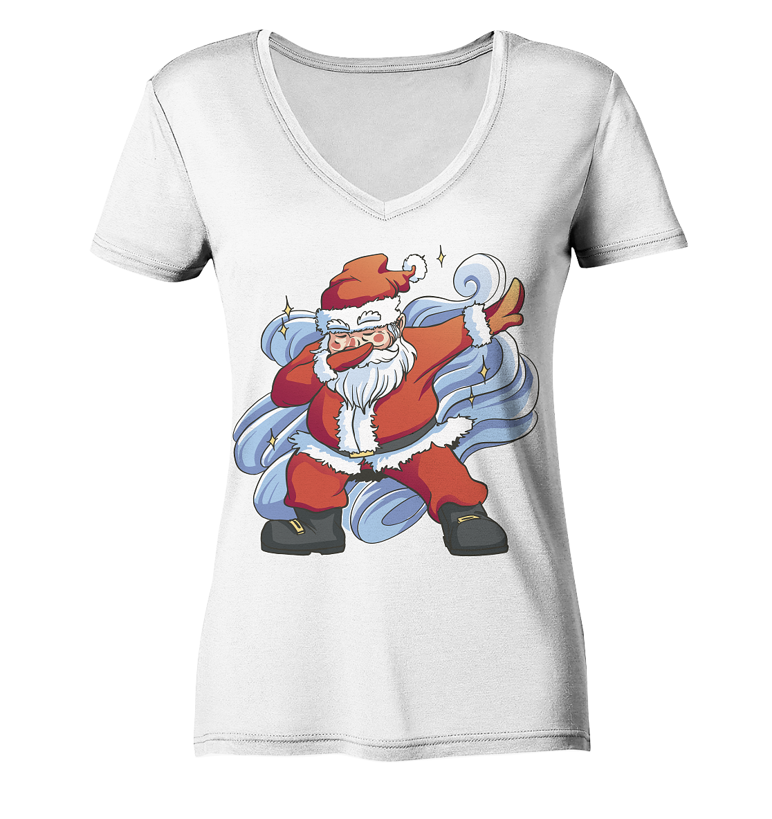 Weihnachten, Nikolaus Dabbing ,tanzender Nikolaus ,Fun ,Santa Dabbing  Christmas - Ladies V-Neck Shirt