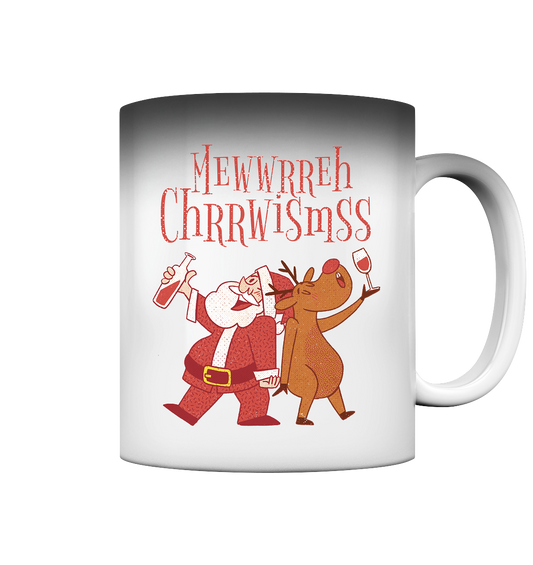 Drunk Santa Claus with Reindeer - Magic Mug