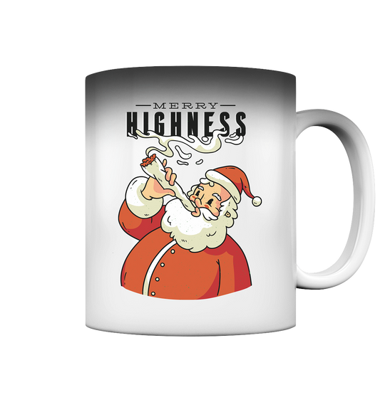 Weihnachten Kiffender Weihnachtsmann Nikolaus Merry Highness - Magic Mug