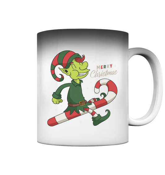 Weihnacht Design Netter Weihnachtself  mit Zuckerstange Merry Christmas - Magic Mug