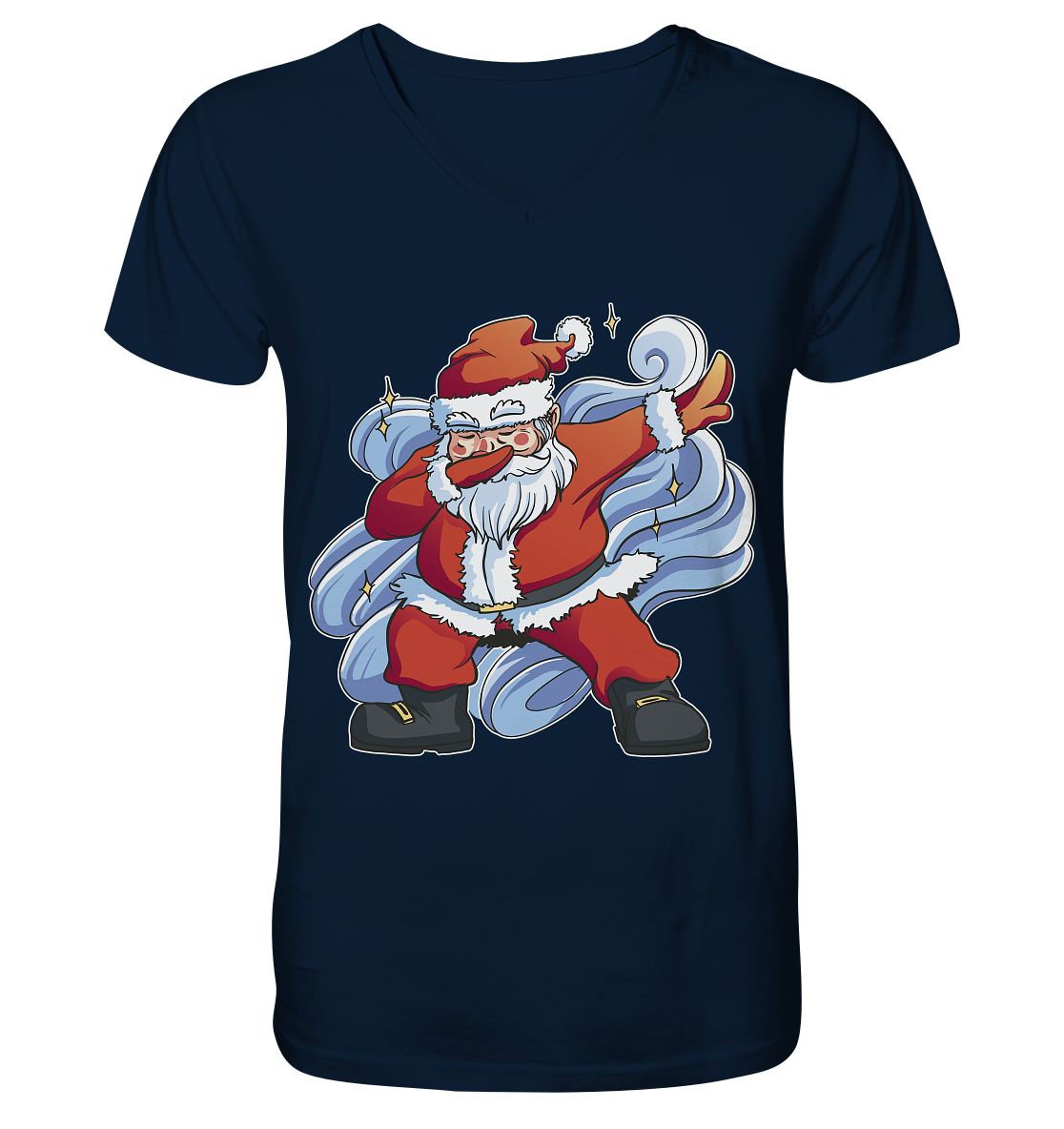 Weihnachten, Nikolaus Dabbing ,tanzender Nikolaus ,Fun ,Santa Dabbing  Christmas - Mens Organic V-Neck Shirt