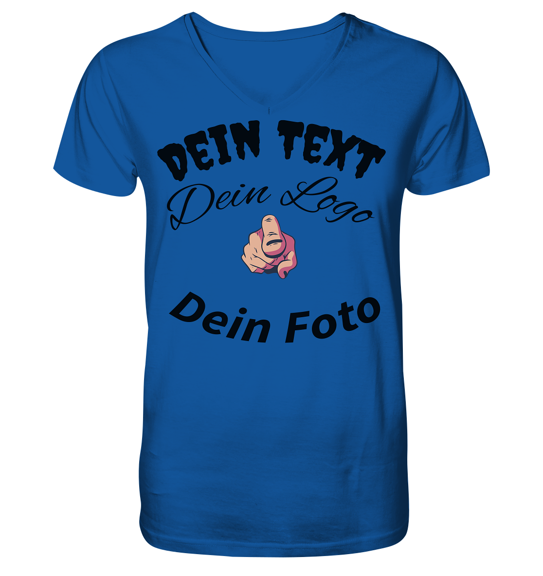 Dein Text ,Dein Logo,Dein Foto , Wunsch Design zum selbst gestalten - Mens Organic V-Neck Shirt