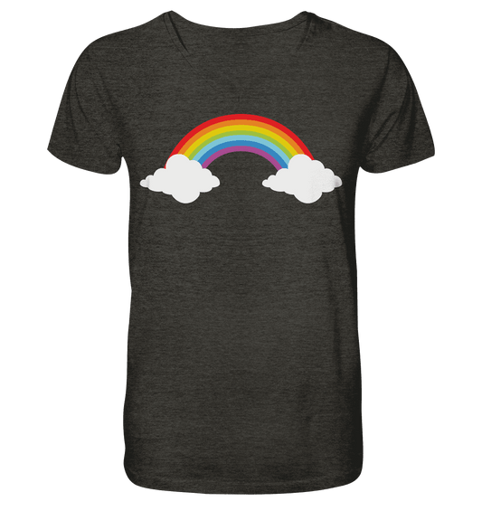 Regenbogen mit Wolken - Mens Organic V-Neck Shirt - Online Kaufhaus München