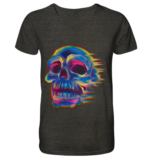 Design human skull, skull, biker - Mens Organic V-Neck Shirt