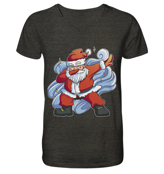 Weihnachten, Nikolaus Dabbing ,tanzender Nikolaus ,Fun ,Santa Dabbing  Christmas - Mens Organic V-Neck Shirt