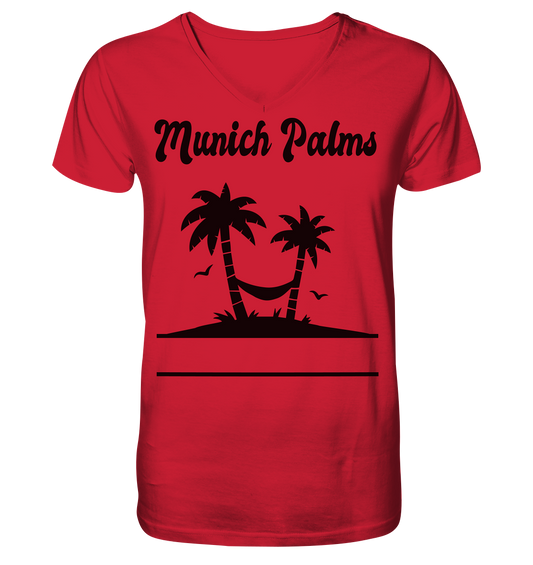 Design Munich Palms - Men's Organic V-Neck Shirt