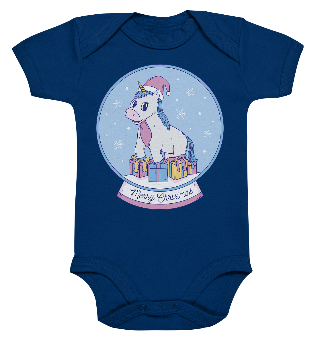 Christmas, Christmas ball with unicorn, Unicorn Merry Christmas - Organic Baby Bodysuite