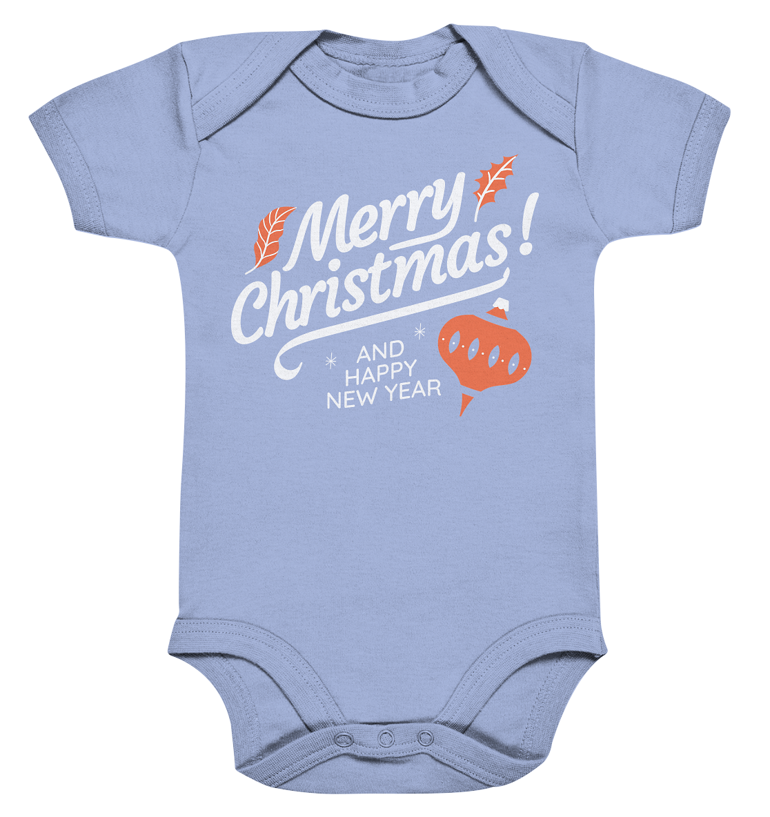 Frohe Weihnachten und ein Gutes neues Jahr ,Merry Christmas and Happy New Year - Organic Baby Bodysuite