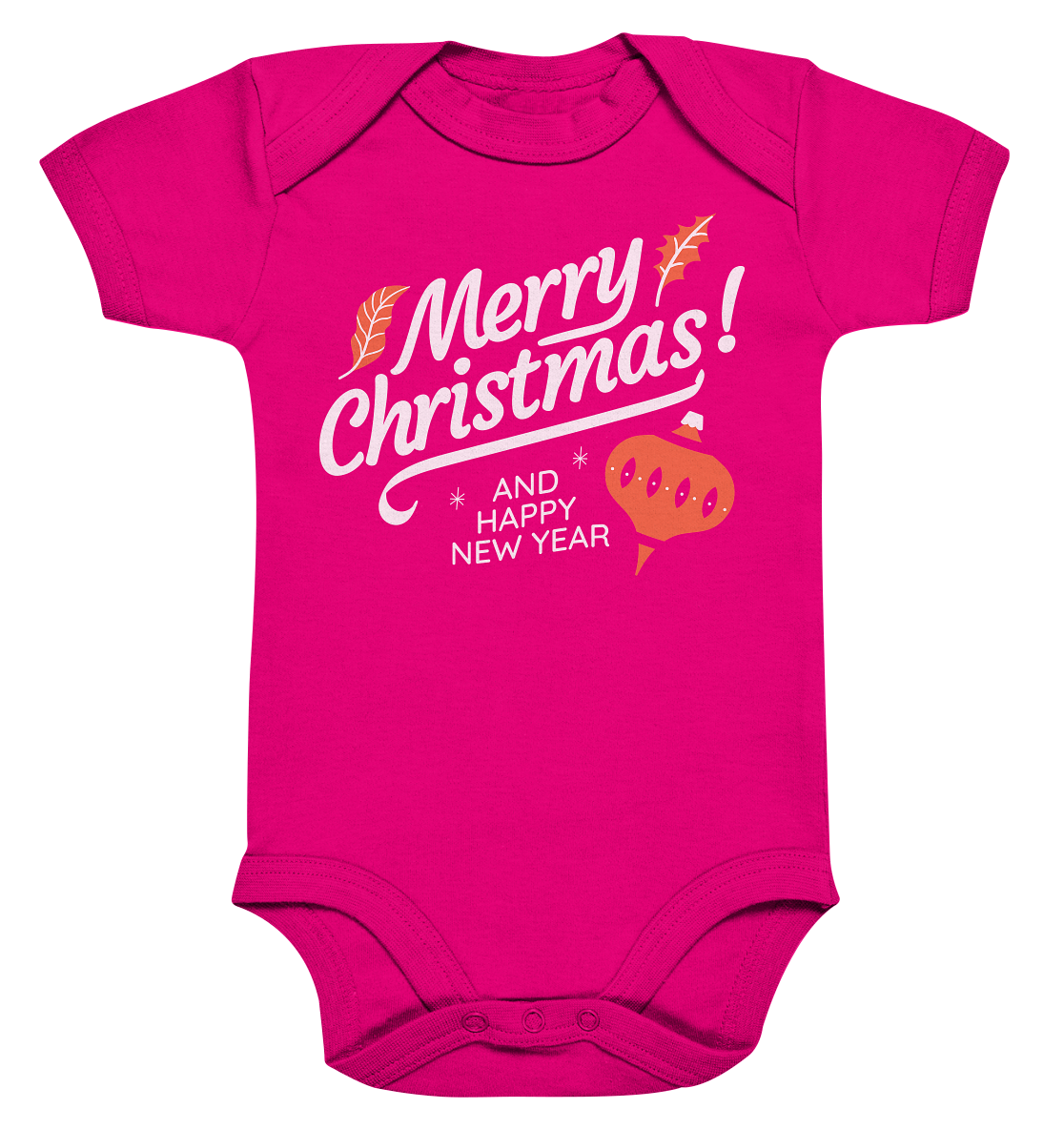 Frohe Weihnachten und ein Gutes neues Jahr ,Merry Christmas and Happy New Year - Organic Baby Bodysuite