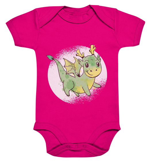 Little green dragon, the children's favorite - Organic Baby Bodysuite