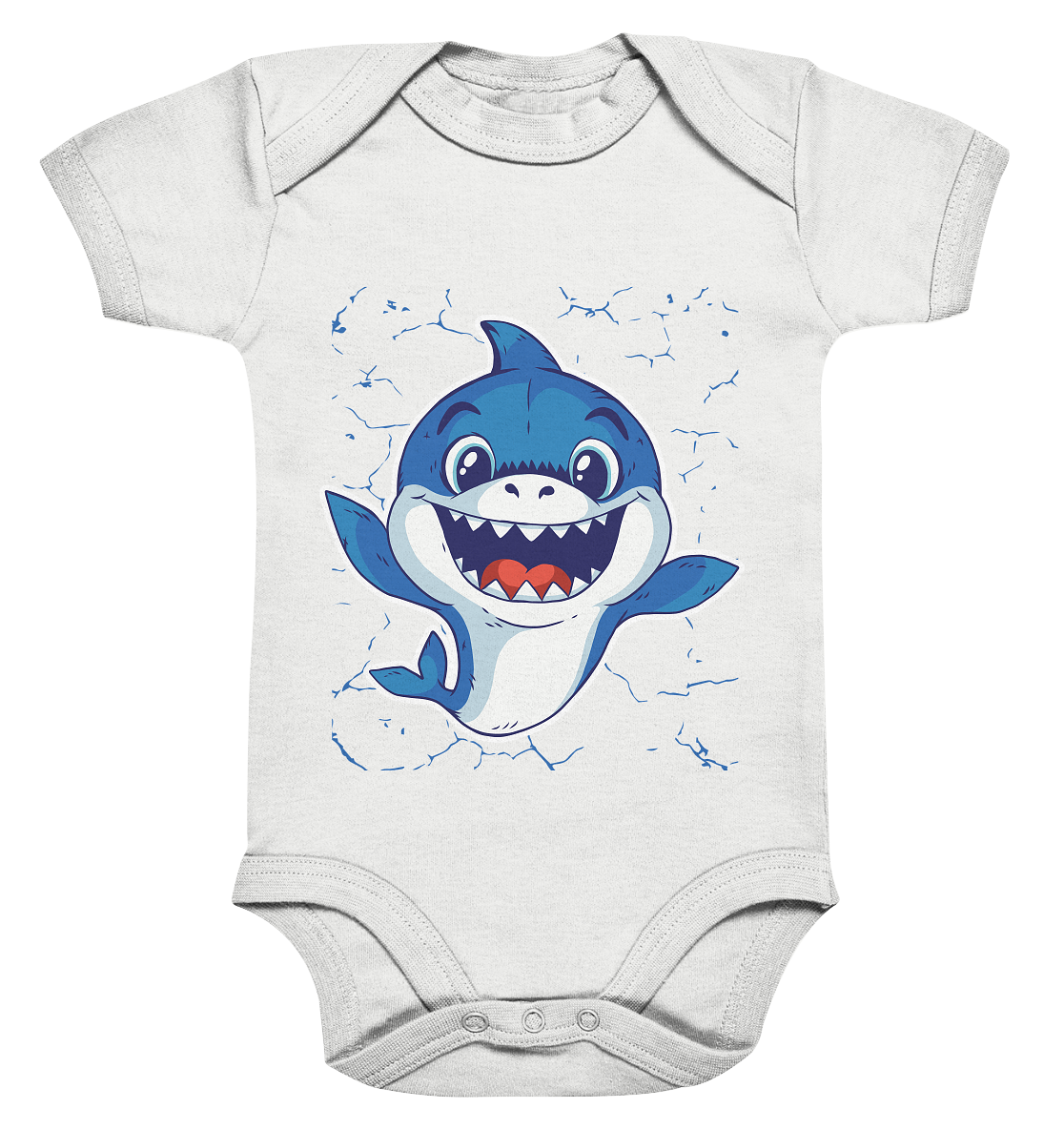 Lachender Baby Haifisch  - Organic Baby Bodysuite