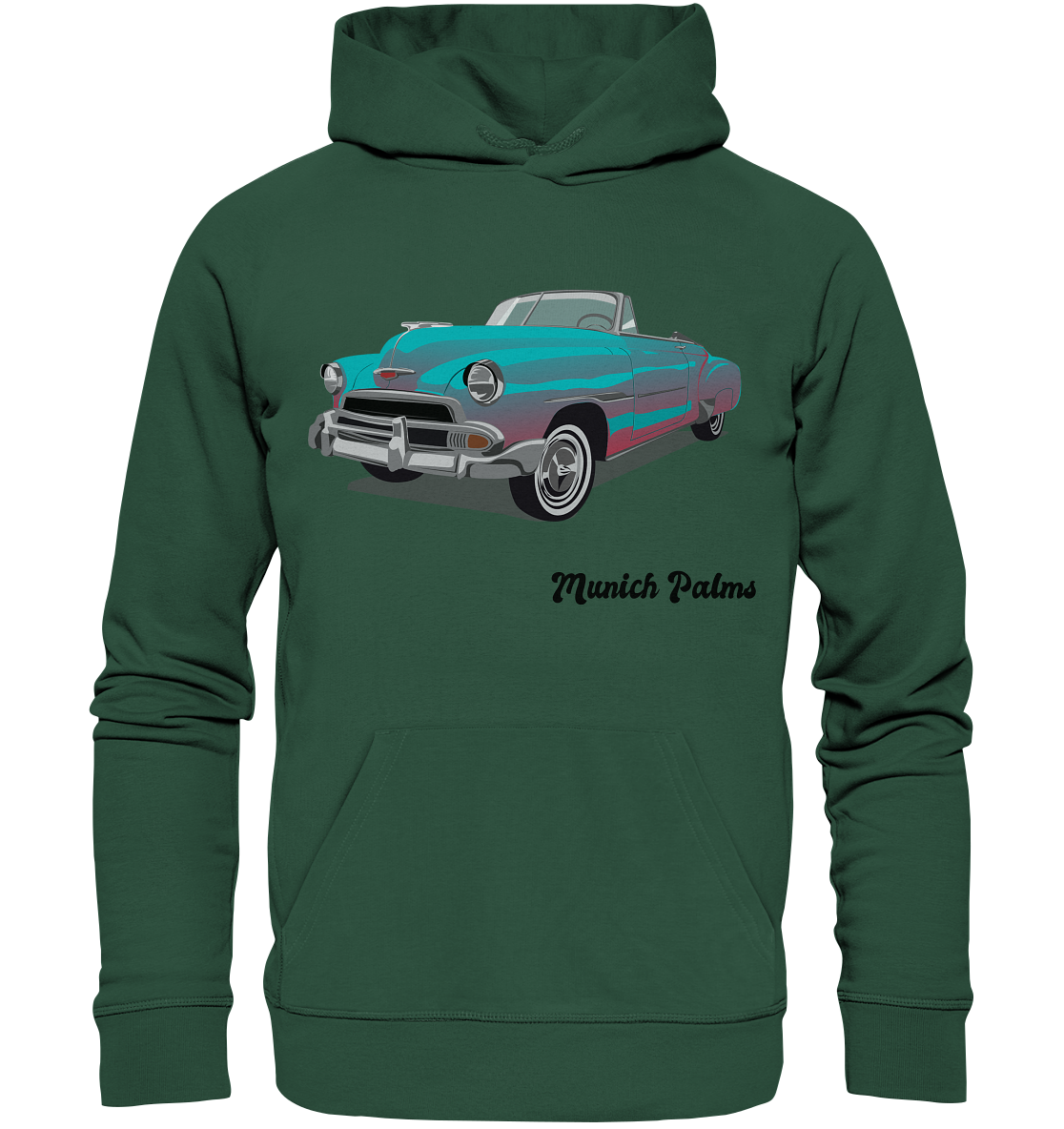 Fleetline Retro Classic Car Oldtimer, Car, Convertible by Munich Palms - Organic Basic Hoodie