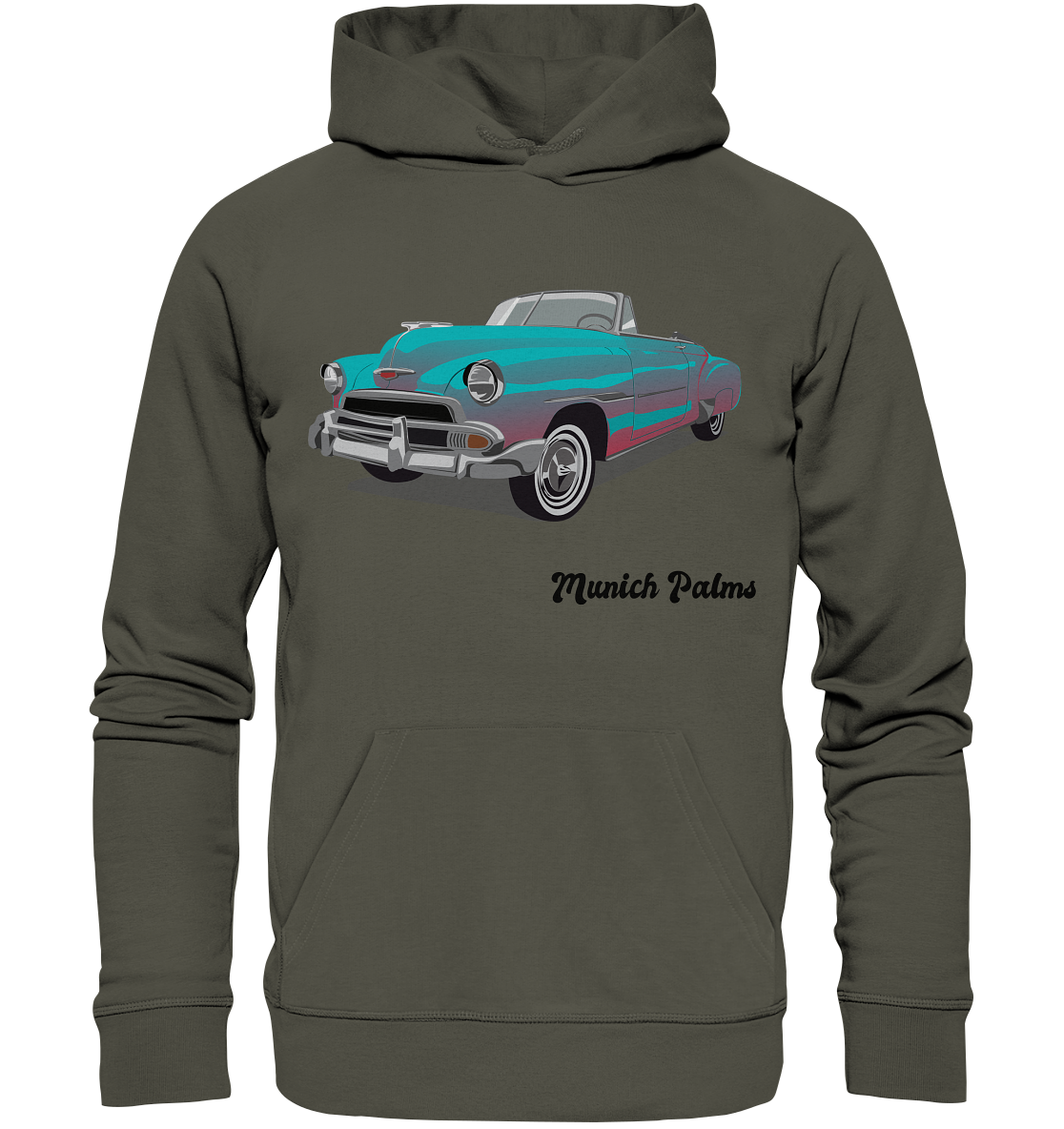 Fleetline Retro Classic Car Oldtimer, Car, Convertible by Munich Palms - Organic Basic Hoodie