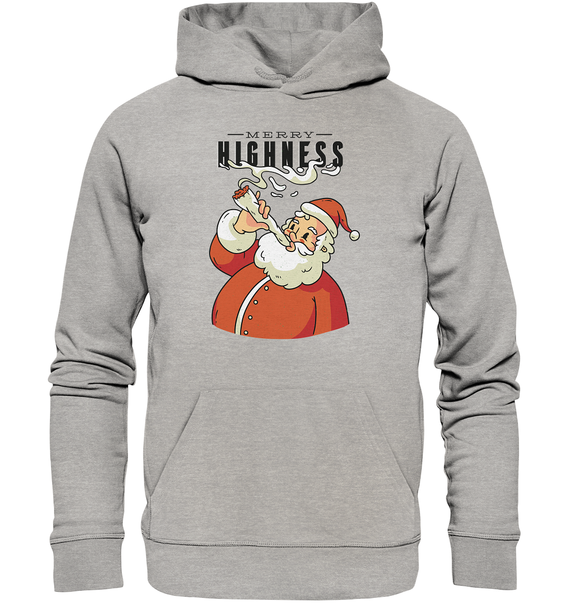Christmas Weed Santa Claus Merry Highness - Organic Basic Hoodie