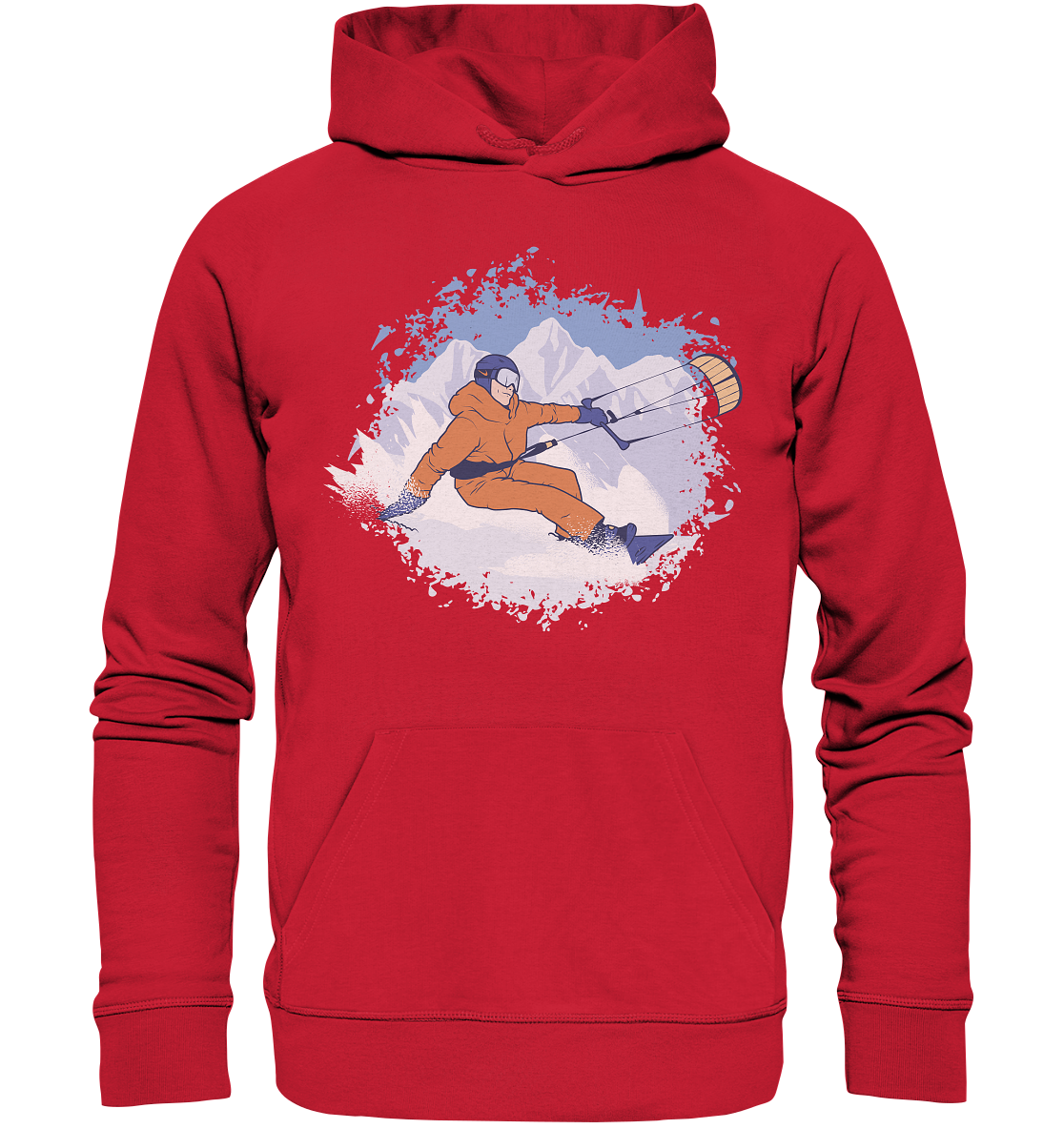 Snowkiter Winter Sport Kiter  - Organic Basic Hoodie