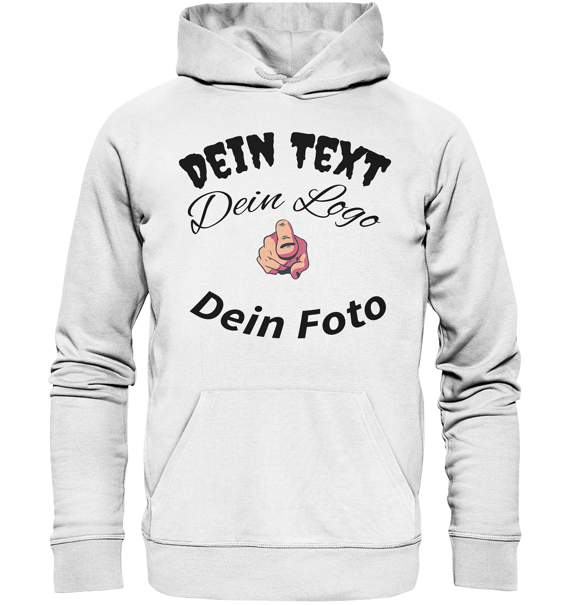 Dein Text ,Dein Logo,Dein Foto , Wunsch Design zum selbst gestalten - Organic Basic Hoodie