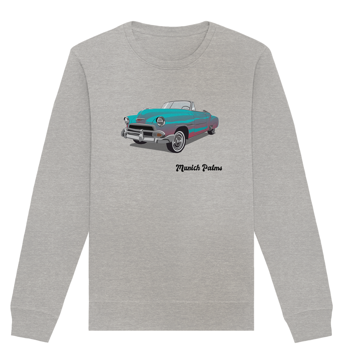 Fleetline Retro Classic Car Oldtimer , Auto ,Cabrio by Munich Palms  - Organic Basic Unisex Sweatshirt