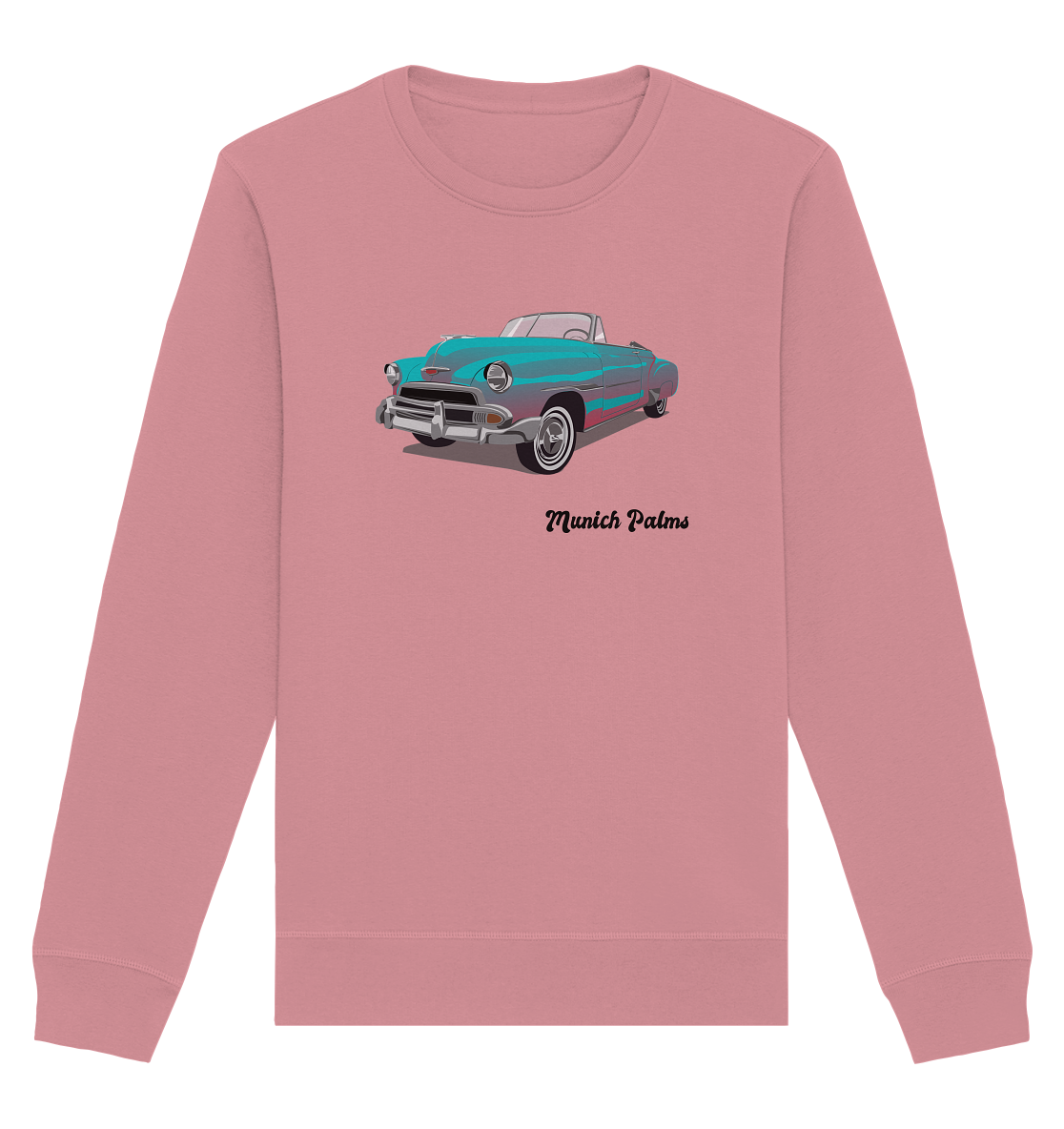 Fleetline Retro Classic Car Oldtimer , Auto ,Cabrio by Munich Palms  - Organic Basic Unisex Sweatshirt
