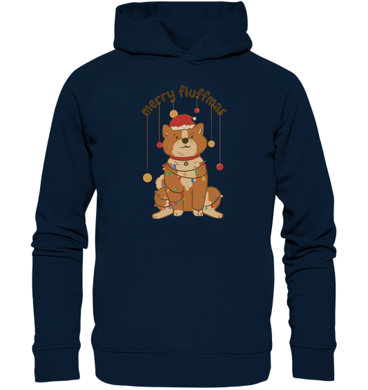 Christmas motif Fun Merry Fluffmas - Organic Fashion Hoodie