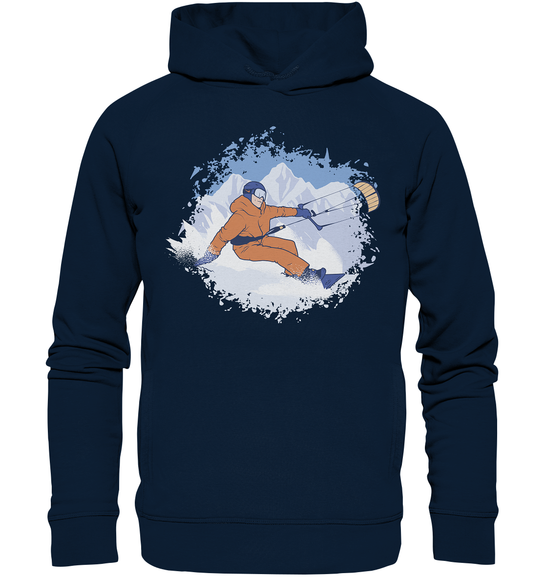 Snowkiter Winter Sport Kiter  - Organic Fashion Hoodie