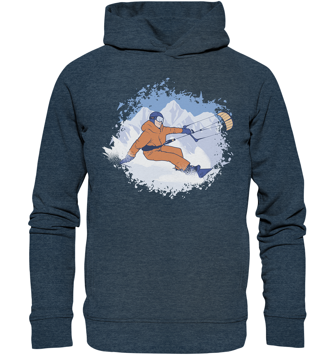 Snowkiter Winter Sport Kiter  - Organic Fashion Hoodie