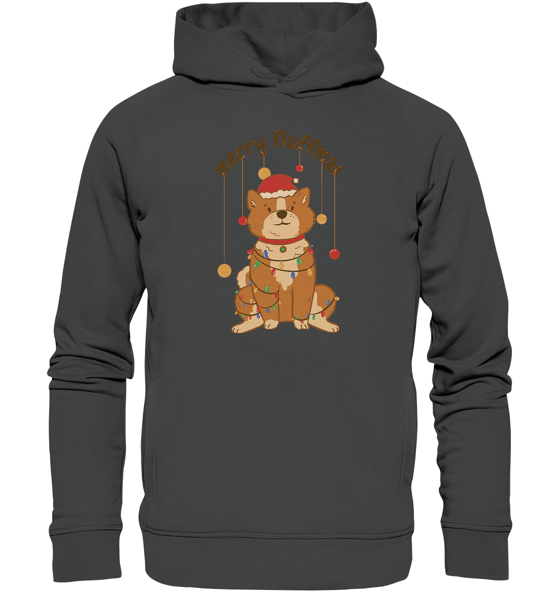 Christmas motif Fun Merry Fluffmas - Organic Fashion Hoodie