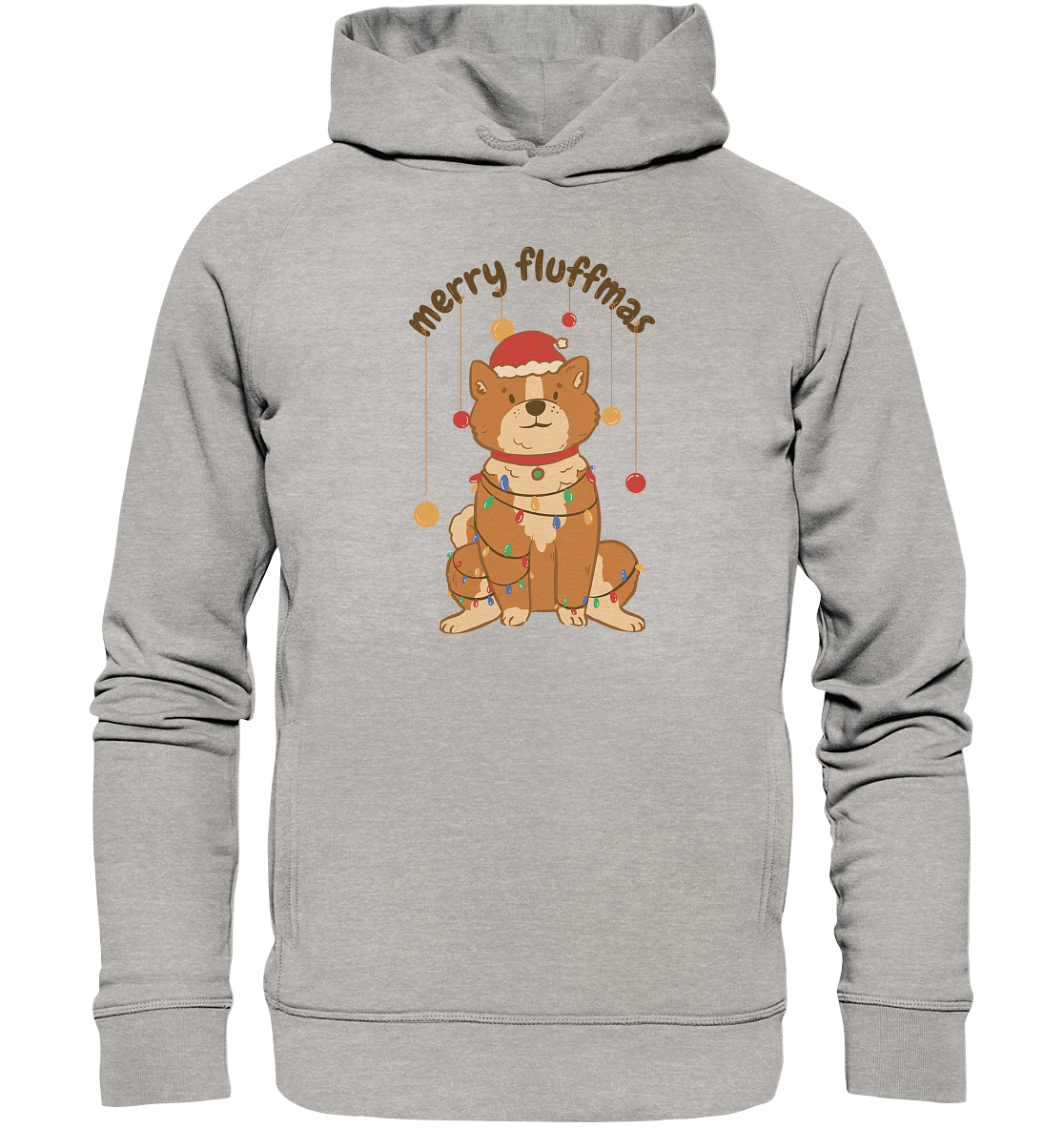 Christmas motif Fun Merry Fluffmas - Organic Fashion Hoodie