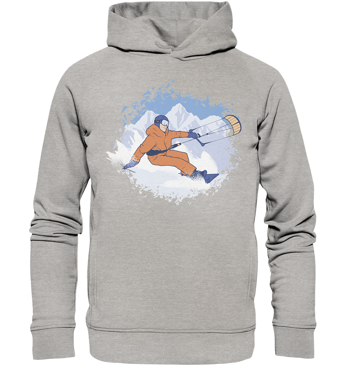 Snowkiter Winter Sport Kiter  - Organic Fashion Hoodie