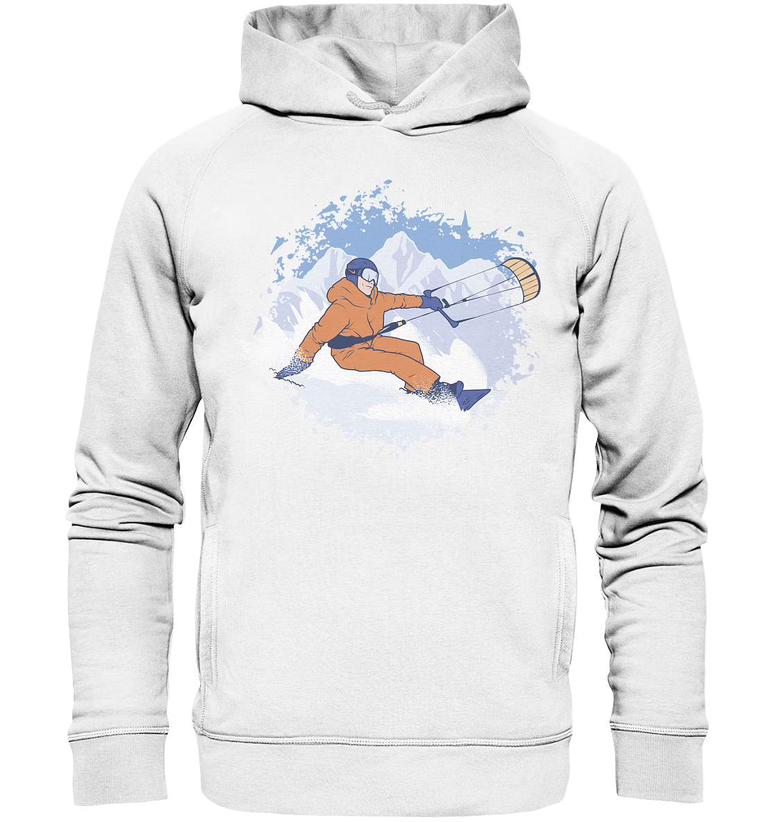 Snowkiter Winter Sport Kiter  - Organic Fashion Hoodie