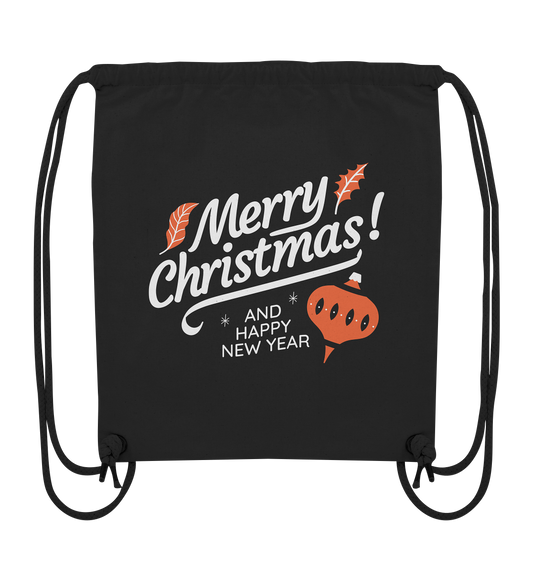 Frohe Weihnachten und ein Gutes neues Jahr ,Merry Christmas and Happy New Year - Organic Gym-Bag
