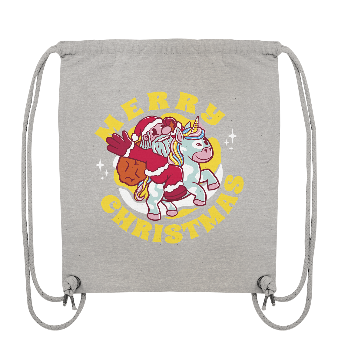 Nikolaus auf Einhorn reitend , Santa Claus Unicorn ,Merry Christmas  - Organic Gym-Bag