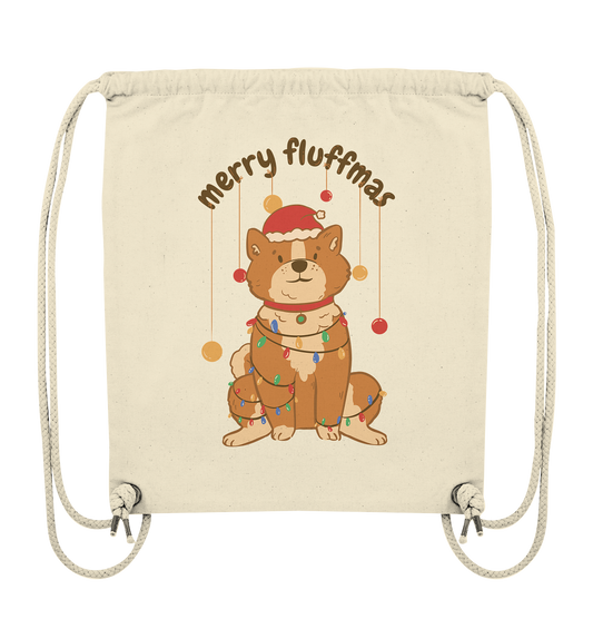 Weihnachtliches Motiv Fun Merry Fluffmas - Organic Gym-Bag