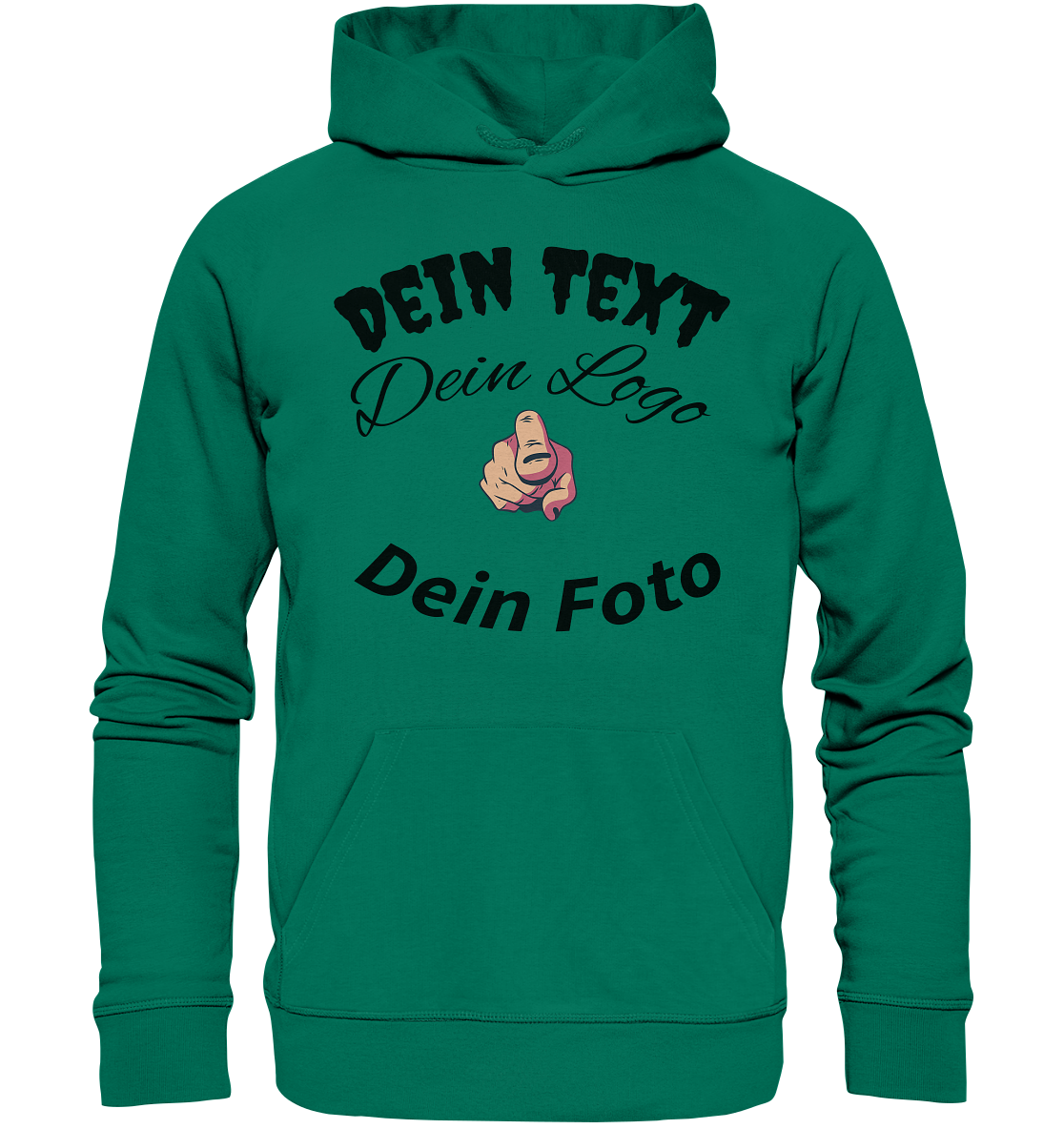 Dein Text ,Dein Logo,Dein Foto , Wunsch Design zum selbst gestalten - Organic Hoodie