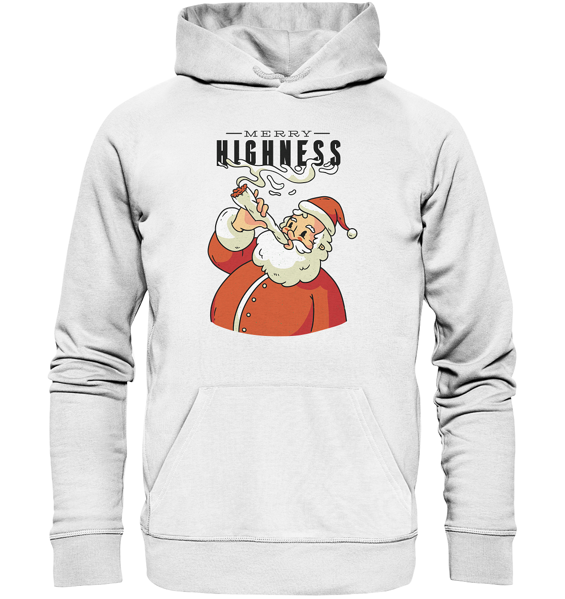 Weihnachten Kiffender Weihnachtsmann Nikolaus Merry Highness - Organic Hoodie