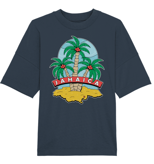 Jamaica Strand mit Palmen - Organic Oversize Shirt - Online Kaufhaus München