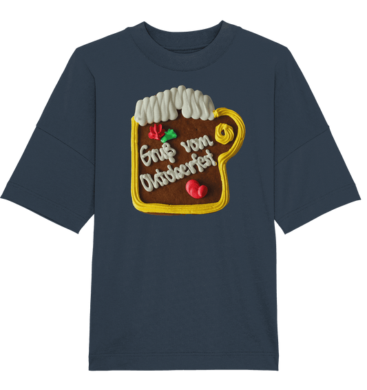 Lebkuchenkrug Gruß vom Oktoberfest ,Herbstferst,Volksfest - Organic Oversize Shirt - Online Kaufhaus München
