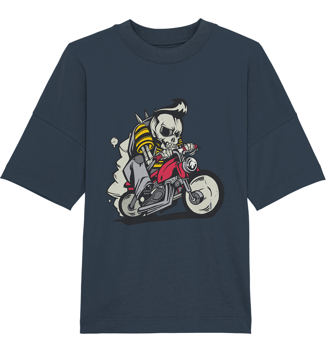 Motorradfahrer ,Biker Skelett  - Organic Oversize Shirt