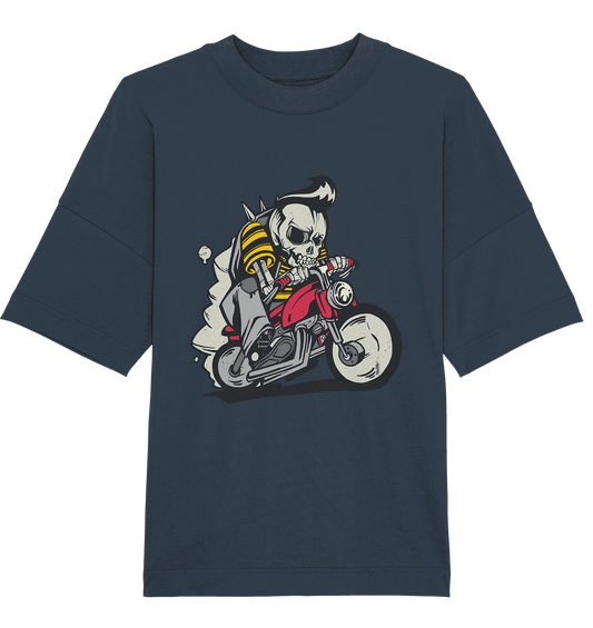 Motorradfahrer ,Biker Skelett - Organic Oversize Shirt - Online Kaufhaus München