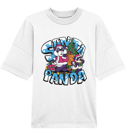 Weihnachten, Santa Panda , Nikolaus Panda ,Merry Christmas - Organic Oversize Shirt - Online Kaufhaus München