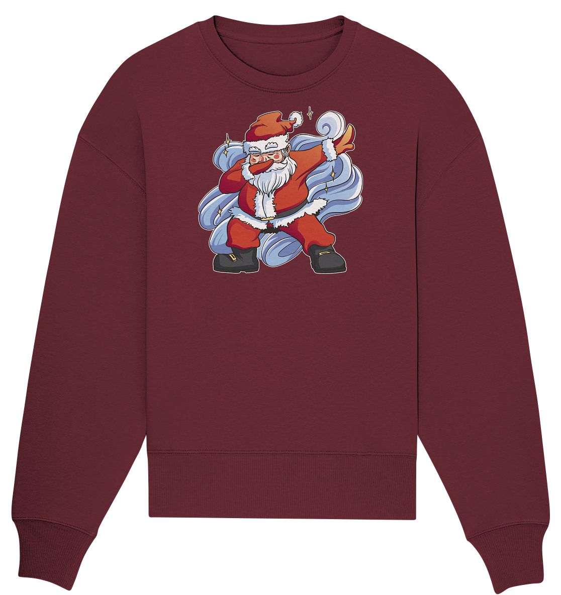 Weihnachten, Nikolaus Dabbing ,tanzender Nikolaus ,Fun ,Santa Dabbing  Christmas - Organic Oversize Sweatshirt